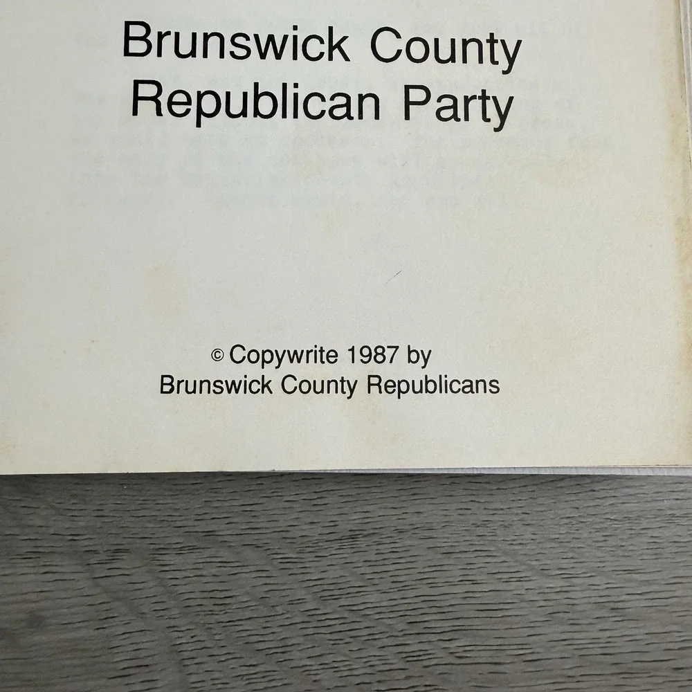 Hungry Elephant Cookbook 1987 Brunswick County Republican Party Bolivia NC